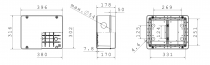 Boîtes de dérivation avec fond à grande capacité couvercle bas transparent à vis IP56 dimension interne 380x300x170 (GW44140)