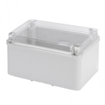 Boîtes à couvercle à vis pour dérivation et connexion - couvercle bas transparent - Grande capacité - ip56 - gris ral 7035