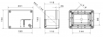 Boîtes de dérivation fond à grande capacité couvercle bas à vis IP56 dimension interne 190x140x110 - parois lisses (GW44117)