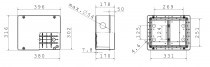 Boîtes de dérivation fond à grande capacité couvercle bas à vis IP56 dimension interne 380x300x170 parois lisses (GW44120)