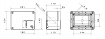 Boîtes de dérivation fond à grande capacité couvercle bas transparent à vis IP56 dimension interne 190x140x110 (GW44137)