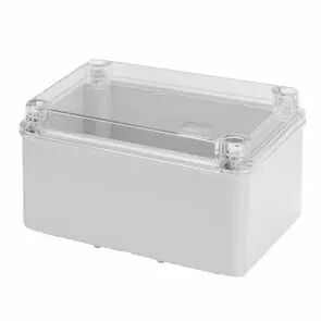 Bo�tes de d�rivation fond � grande capacit� couvercle bas transparent � vis IP56 dimension interne 240x190x130 (GW44138)