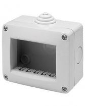 Boîtie autoportant vide - protégé ip40  2 modules - gris ral 7035 - chorus