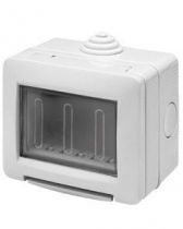 Boîtie autoportant vide - stagno ip55  4 modules - gris ral 7035 - chorus