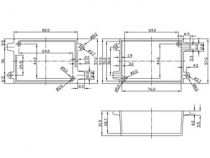 Boitier a fentes d aeration 82 x 57 x 31.5mm - noir (G1019)