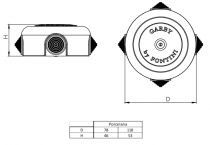 Boîtier de derivation en porcelaine blanche Ø118mm de la collection Garby de Fontini (30401172)