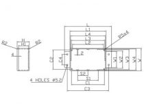 Boîtier étanche en aluminium coulé avec bride - 114 x 64 x 55mm (GBS15MF)