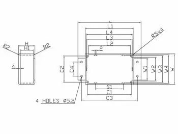 Bo�tier �tanche en aluminium coul� avec bride - 120 x 100 x 35mm (GBS23MF)