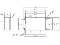 Boîtier étanche en aluminium coulé avec bride - 222 x 146 x 55mm (GBS11MF)