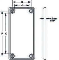 Boitier polycarbonate transparent bleu 100x50x21