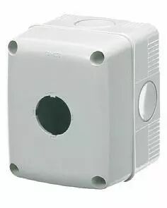 Bo�tier vide pour bo�te ons-poussoirs, commandes et avertisseurs - 1 poste -diam�tre 22mm - couvercle gris ral7035 - ip66