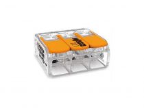 Borne De Raccordement Compact - Pour Tous Types De Conducteurss - Max. 6 Mm² - 3 Conducteurs - Boîtier Transparent (WG221613)
