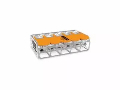 Borne De Raccordement Compact - Pour Tous Types De Conducteurss - Max. 6 Mm� - 5 Conducteurs - Bo�tier Transparent (WG221615)