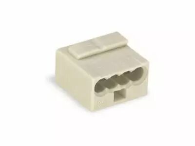 Borne micro pour bo�te de d�rivation 4 conducteurs, gris clair (WG243304)