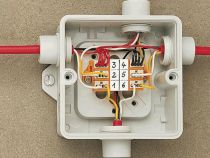 Borne micro pour boîte de dérivation 4 conducteurs, gris foncé (WG243204)