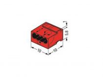 Borne micro pour boîte de dérivation 4 conducteurs, rouge (WG243804)