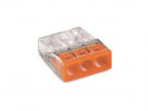 Borne Pour Boîte De Dérivation Compact - Pour Conducteurs Rigides - Max. 2,5 Mm² - 3 Conducteurs - Couvercle Orange (WG2273203)