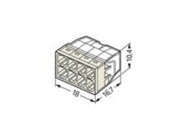 Borne Pour Boîte De Dérivation Compact - Pour Conducteurs Rigides - Max. 2,5 Mm² - 8 Conducteurs - Boîtier Transparent - Couverc