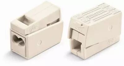 Borne pour luminaires 2,5 mm� / 2 rigides - 1 souple / 105?C / Blanc