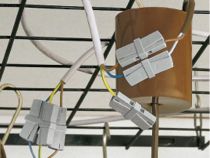 Borne pour luminaires 2.5mm, 2 rigides - 1 souple, 105°, blanc (WG224112)