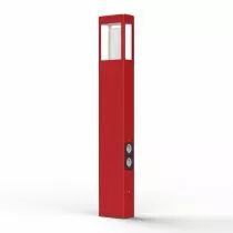 Borne T&eacute;tra N&deg;4 prises E27 Rouge tomate (162031110)