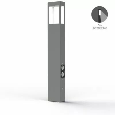 Borne T�tra N�4 prises Gris m�tal (162133023)