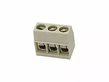 Bornier a vis, 3 poles, type carre, ivoire, au pas de 5mm (SCREW03/H)