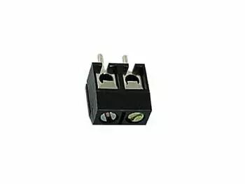 Bornier a vis bas profil, 2 poles, au pas de 5mm (SCREW02BL)