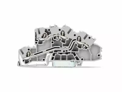 Bornier d\'installation � plusieurs niveaux, avec fentes de manipulation, 2.5 mm�, L/L, Push-in CAGE CLAMP�, 2,50 mm�, gris (WG20