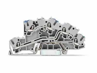 Bornier d\'installation � plusieurs niveaux, avec fentes de manipulation, 2.5 mm�, N/L/PE, Push-in CAGE CLAMP�, 2,50 mm�, gris (W