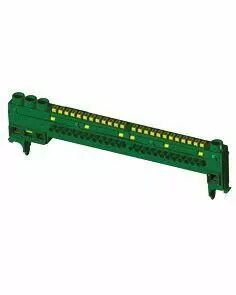 Bornier multipolaire isol� ip20 phase - 1x35 + 5x25 pour coffret standard francais 26-39-52 mod. noir