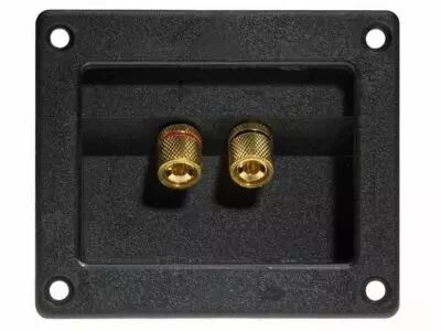 Bornier pour enceinte - carre - dore (LSC7G)