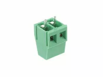 Bornier professionnel, 2 p�les, vert, au pas de 5mm (SCREW02PG5)