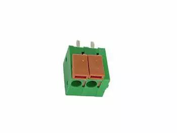 Bornier sans vis, 2 poles, vert, au pas de 5mm (SCREW02SL)