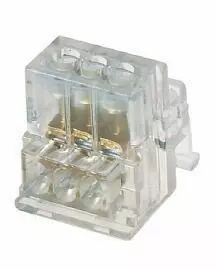 Borniers � serrage indirect - capot taraud� - capacit� connexion  3x6 mm�