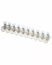 Borniers volants en barrettes modulables - vis � fente - section max.c�ble souple 2,5 mm�- 10 n. p�les par barre