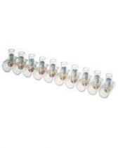 Borniers volants en barrettes modulables - vis  fente - section max.cble souple 4 mm- 10 n. ples par barre