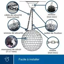 Boule &agrave; facettes - &oslash; 10 cm (VDL10MB2)