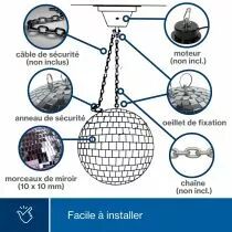 Boule &agrave; facettes - &oslash; 20 cm (VDL20MB2)