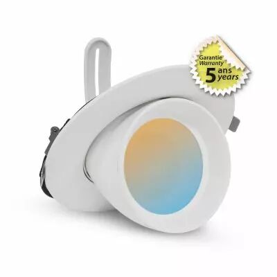 BOUTICA CCT SPOT ESCARGOT DIAM 190MM ORIENT 38W 3K/4K/6K BLC 5ANS (767440)