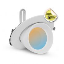 BOUTICA CCT SPOT ESCARGOT DIAM 190MM ORIENT 38W 3K/4K/6K BLC 5ANS (767440)