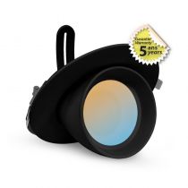 BOUTICA CCT SPOT ESCARGOT DIAM 190MM ORIENT 38W 3K/4K/6K NOIR 5ANS (767441)