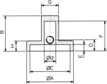 Bouton aluminium noir d:20