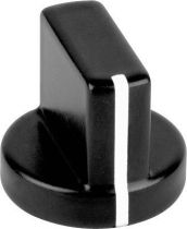 Bouton aluminium noir d:24