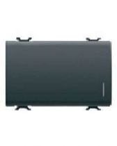 Bouton-poussoir 250v ac - na 16a à voyant - localisation - 3 modules - noir - chorus