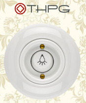 Bouton poussoir avec symbole porcelaine (173077)