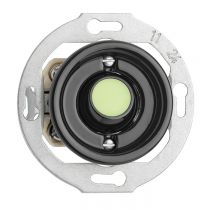 Bouton poussoir avec voyant THPG porcelaine noire (174017)