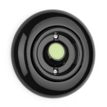 Bouton poussoir avec voyant THPG porcelaine noire (174017)