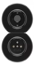 Bouton poussoir bakelite noire (173054)