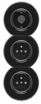 Bouton poussoir bakelite noire (173054)